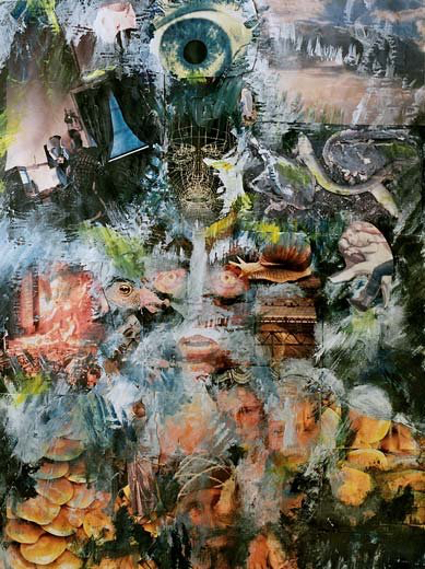 Marianne Warming Collage i papir og acryl 60 x 45 cm